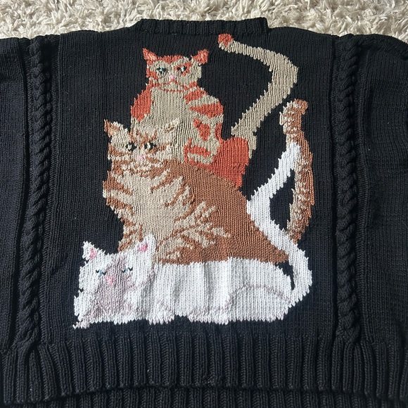 Vintage 1980s Susan Vale hand knit pullover crewneck sweater. - Picture 7 of 10